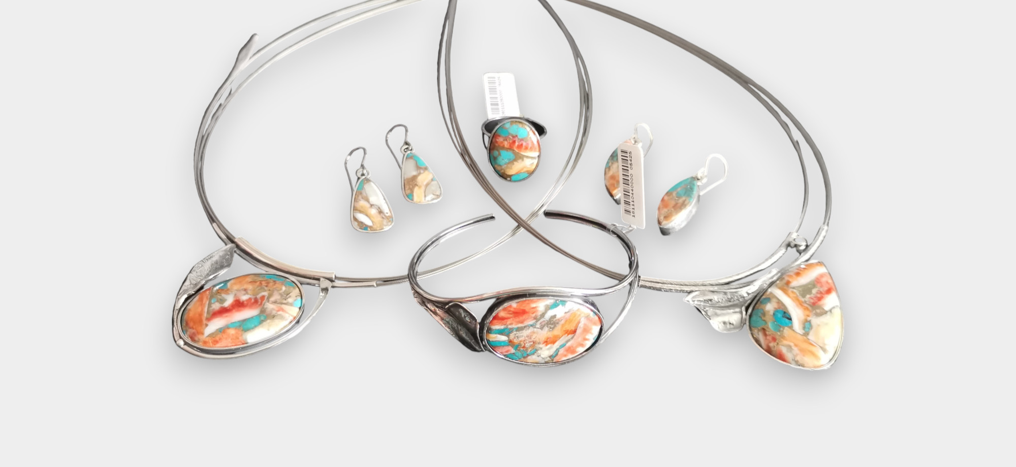 Silberschmuck mit Stachelaustertürkis Silberschmuck mit Stachelaustertürkis