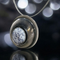 Preview: Halsschmuck Achat blau in 925 Silber