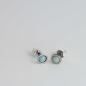 Preview: Ohrstecker oval mit Opal 6x4 mm