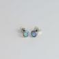 Preview: Ohrstecker mit Opal rund 5mm