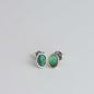Preview: Ohrstecker oval mit Opal 5x7 mm