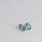 Preview: Ohrstecker oval mit Opal 5x7 mm