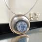 Preview: Halsschmuck Achat blau in 925 Silber