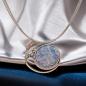 Preview: Halsschmuck Achat blau in 925 Silber.