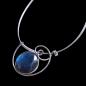 Preview: Halsschmuck Labradorit in 925 Silber