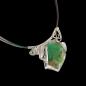 Preview: Halsschmuck Chrysopras roh in 925 Silber