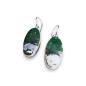Preview: Ohrhänger mit Grünopal in 925 Silber