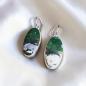 Preview: Ohrhänger mit Grünopal in 925 Silber