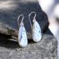Preview: Ohrhänger mit Dendritenjaspis in 925 Silber