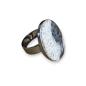 Preview: Ring mit Dendritenjaspis in 925 Silber