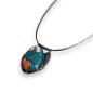 Preview: Halsschmuck mit Stachelaustertürkis in 925 Silber