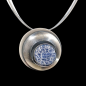 Preview: Halsschmuck Achat blau in 925 Silber