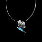 Preview: Halsschmuck mit Türkis in 925 Silber - Schmetterling