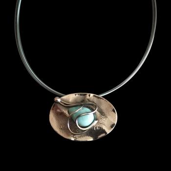 Halsschmuck Larimar in 925 Silber