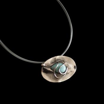 Halsschmuck Larimar in 925 Silber