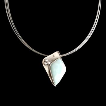 Halsschmuck Larimar in 925 Silber