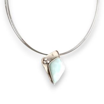 Halsschmuck Larimar in 925 Silber