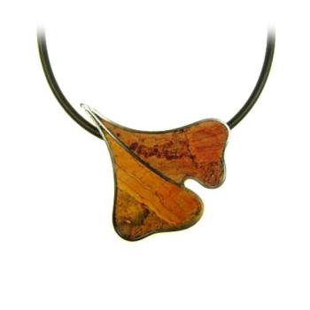 Kork-Collier Ginkgoblatt 105.04