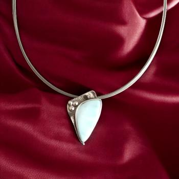 Halsschmuck Larimar in 925 Silber