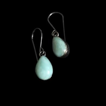 Ohrhänger Larimar in 925 Silber
