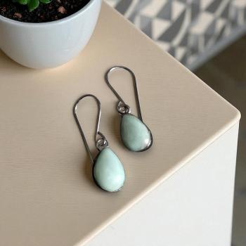 Ohrhänger Larimar in 925 Silber