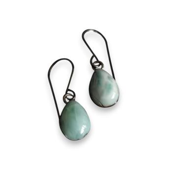 Ohrhänger Larimar in 925 Silber