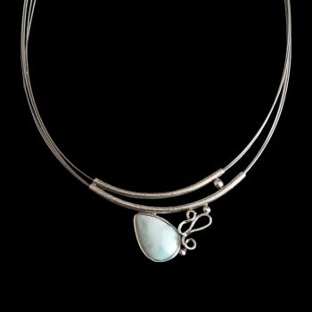 Halsschmuck Larimar in 925 Silber