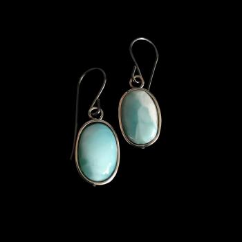 Ohrhänger Larimar in 925 Silber