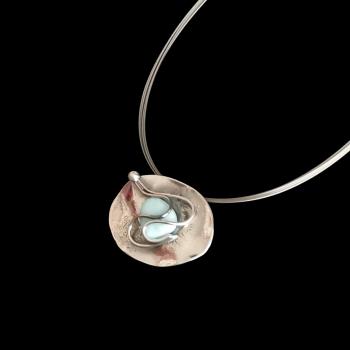 Halsschmuck Larimar in 925 Silber