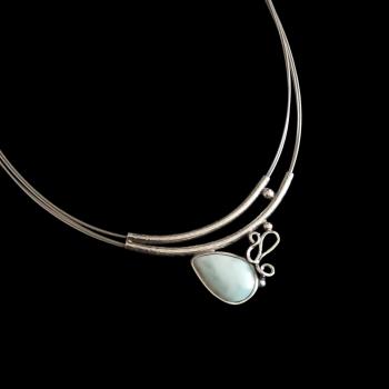 Halsschmuck Larimar in 925 Silber