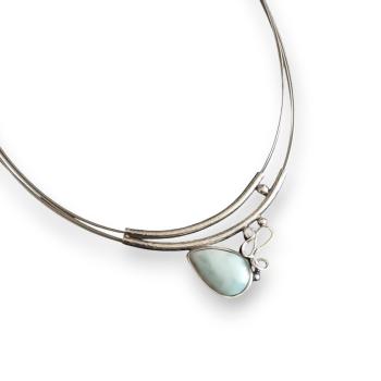 Halsschmuck Larimar in 925 Silber