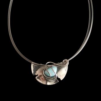 Halsschmuck Larimar in 925 Silber