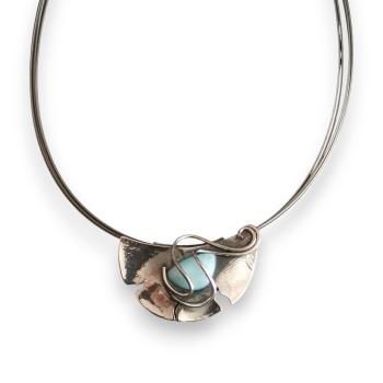 Halsschmuck Larimar in 925 Silber