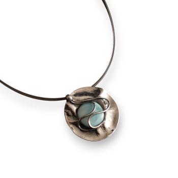 Halsschmuck Larimar in 925 Silber