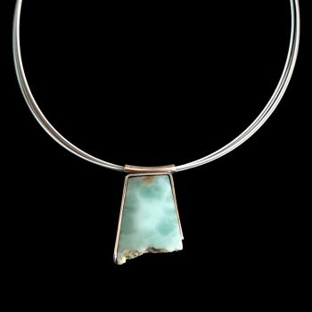 Halsschmuck Larimar in 925 Silber