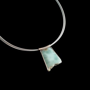 Halsschmuck Larimar in 925 Silber