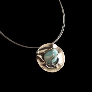 Halsschmuck Larimar in 925 Silber