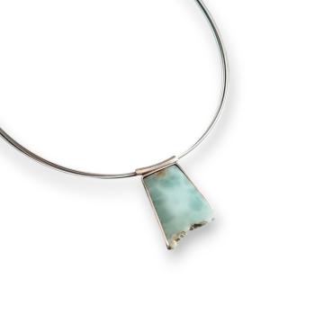 Halsschmuck Larimar in 925 Silber