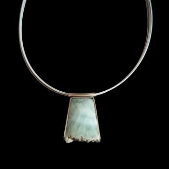 Halsschmuck Larimar in 925 Silber