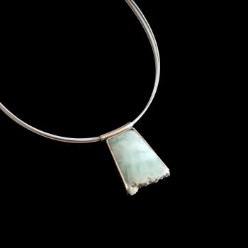 Halsschmuck Larimar in 925 Silber