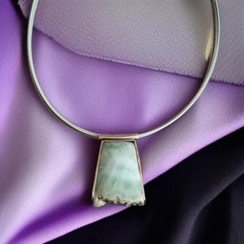Halsschmuck Larimar in 925 Silber