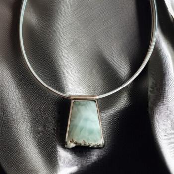 Halsschmuck Larimar in 925 Silber