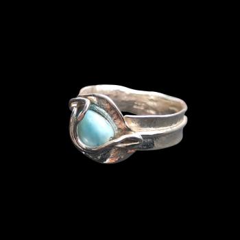 Ring Larimar in 925 Silber