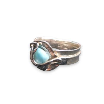 Ring Larimar in 925 Silber