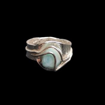 Ring Larimar in 925 Silber