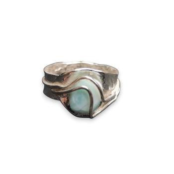 Ring Larimar in 925 Silber