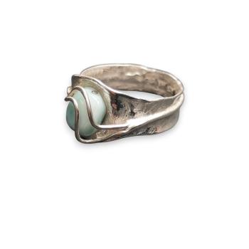 Ring Larimar in 925 Silber