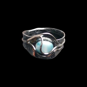 Ring Larimar in 925 Silber