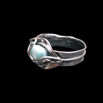 Ring Larimar in 925 Silber