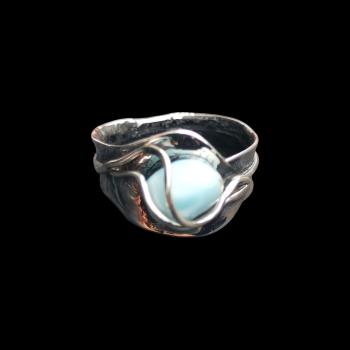 Ring Larimar in 925 Silber